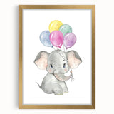 Baby Elephant Balloon Nursery Wall Art – Kids Room & Baby Decor