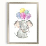 Baby Elephant Balloon Nursery Wall Art – Kids Room & Baby Decor