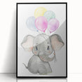 Baby Elephant Balloon Nursery Wall Art – Kids Room & Baby Decor