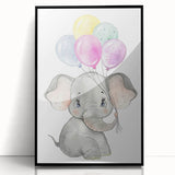 Baby Elephant Balloon Nursery Wall Art – Kids Room & Baby Decor