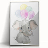 Baby Elephant Balloon Nursery Wall Art – Kids Room & Baby Decor