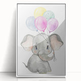 Baby Elephant Balloon Nursery Wall Art – Kids Room & Baby Decor