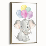 Baby Elephant Balloon Nursery Wall Art – Kids Room & Baby Decor