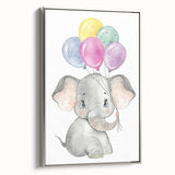 Baby Elephant Balloon Nursery Wall Art – Kids Room & Baby Decor