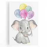 Baby Elephant Balloon Nursery Wall Art – Kids Room & Baby Decor