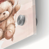 Teddy in Hot Air Balloon - Kids Room Wall Art Canvas and Framed Options