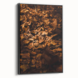 Black and white landscape art painting of trees in autumn on framed canvas, suitable for bedroom decor.