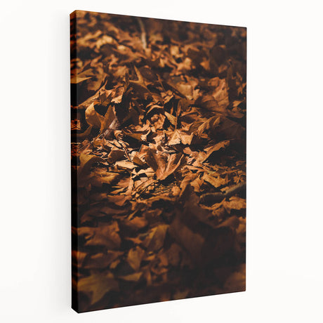 Large canvas print of a stylized autumn tree in warm orange and red tones, suitable for kitchen wall art.