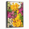 Black and white vintage poster art of a spring landscape on framed canvas, ideal for bedroom decor.