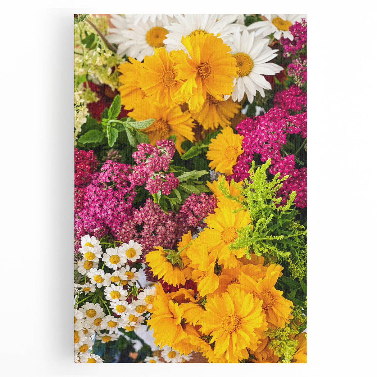 Large black and white abstract art on stretched canvas, depicting spring season themes, ideal for kitchen wall art.