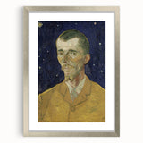 Extra large abstract art print on canvas, featuring textured swirls in vibrant blue and yellow, framed in silver.