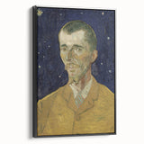 Black and white framed canvas featuring a vintage landscape painting, ideal for bedroom wall decor.