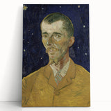 Large black and white stretched canvas of Van Gogh's 'Starry Night', ideal for kitchen wall art.