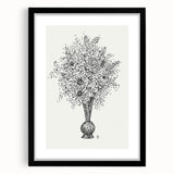 Elegant Black-and-White "Flower Vase" Sketch by Leo Gestel