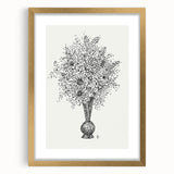 Elegant Black-and-White "Flower Vase" Sketch by Leo Gestel