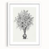 Elegant Black-and-White "Flower Vase" Sketch by Leo Gestel