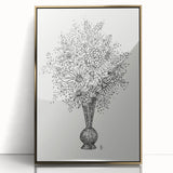 Elegant Black-and-White "Flower Vase" Sketch by Leo Gestel