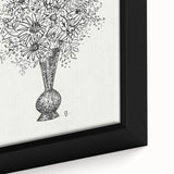 Elegant Black-and-White "Flower Vase" Sketch by Leo Gestel