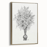 Elegant Black-and-White "Flower Vase" Sketch by Leo Gestel