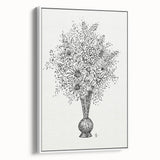 Elegant Black-and-White "Flower Vase" Sketch by Leo Gestel