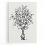 Elegant Black-and-White "Flower Vase" Sketch by Leo Gestel