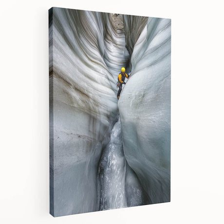 Stretched canvas artwork depicting a stunning landscape scene of caves, showcasing intricate details and a rich color palette, perfect for home decor enhancement.