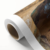 Stunning rolled canvas landscape artwork showcasing dramatic cliffs and vibrant colors, ideal for home decor, packaged securely in a protective tube for safe shipping.