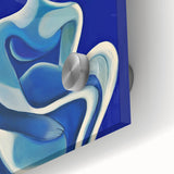 Modern Bedroom Art – Abstract Blue Couple Framed Canvas Print