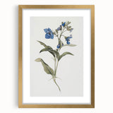 Botanical Blue Bloom - Elegant Floral Canvas Wall Art for Living Room