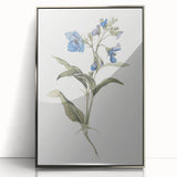Botanical Blue Bloom - Elegant Floral Canvas Wall Art for Living Room
