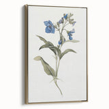 Botanical Blue Bloom - Elegant Floral Canvas Wall Art for Living Room