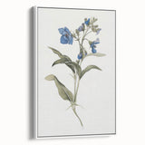 Botanical Blue Bloom - Elegant Floral Canvas Wall Art for Living Room