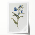 Botanical Blue Bloom - Elegant Floral Canvas Wall Art for Living Room