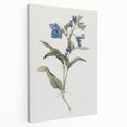 Botanical Blue Bloom - Elegant Floral Canvas Wall Art for Living Room