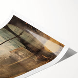 Abstract floral wall art print featuring vibrant colors and intricate designs, showcasing a modern aesthetic ideal for home decor, rolled for easy display.