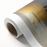 Abstract geometric design on rolled canvas, showcasing vibrant colors and dynamic shapes, ideal for modern home decor. Packaged securely in a cardboard tube for safe delivery.