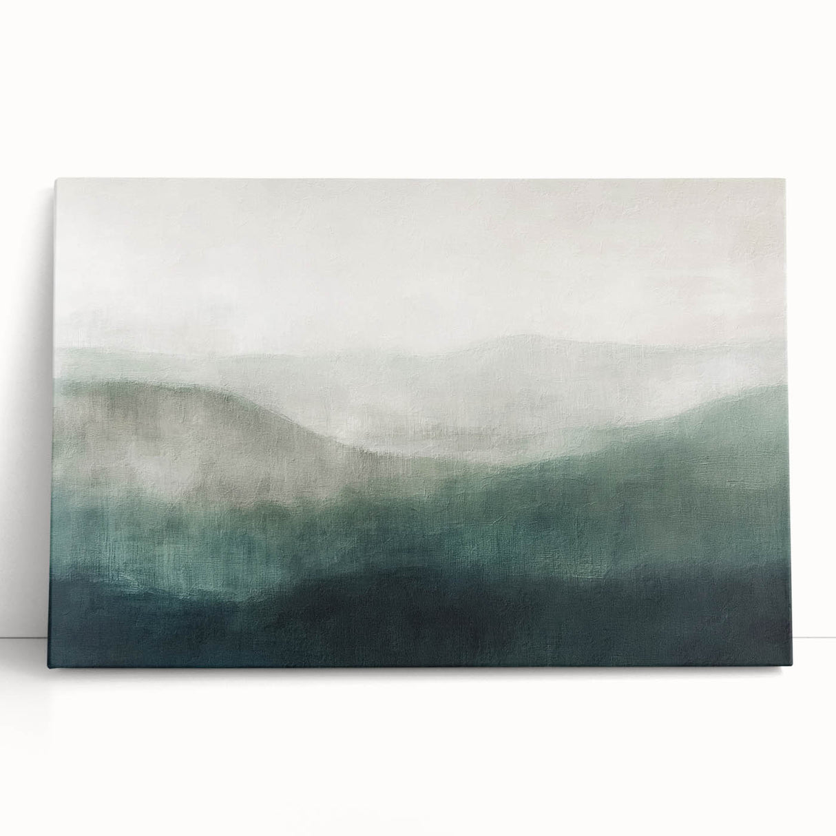Abstract landscape wall art on stretched canvas, showcasing vibrant colors and dynamic shapes, perfect for modern home decor. Ideal for adding artistic flair to any room.
