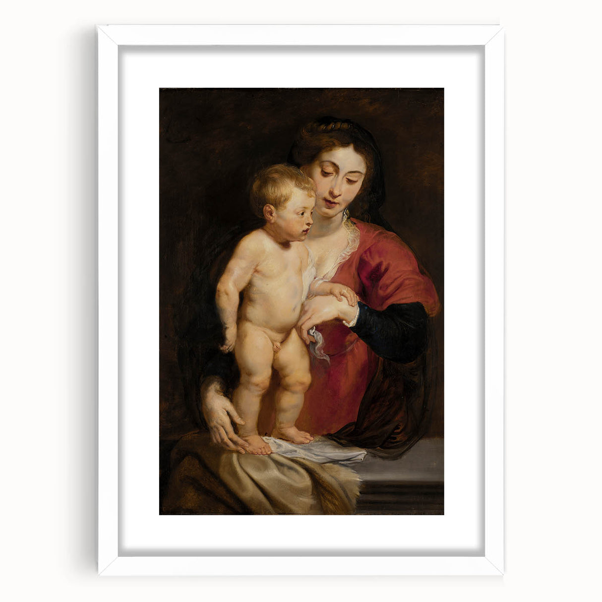 Baroque Art Madonna and Child Portrait - Classic Religious Art