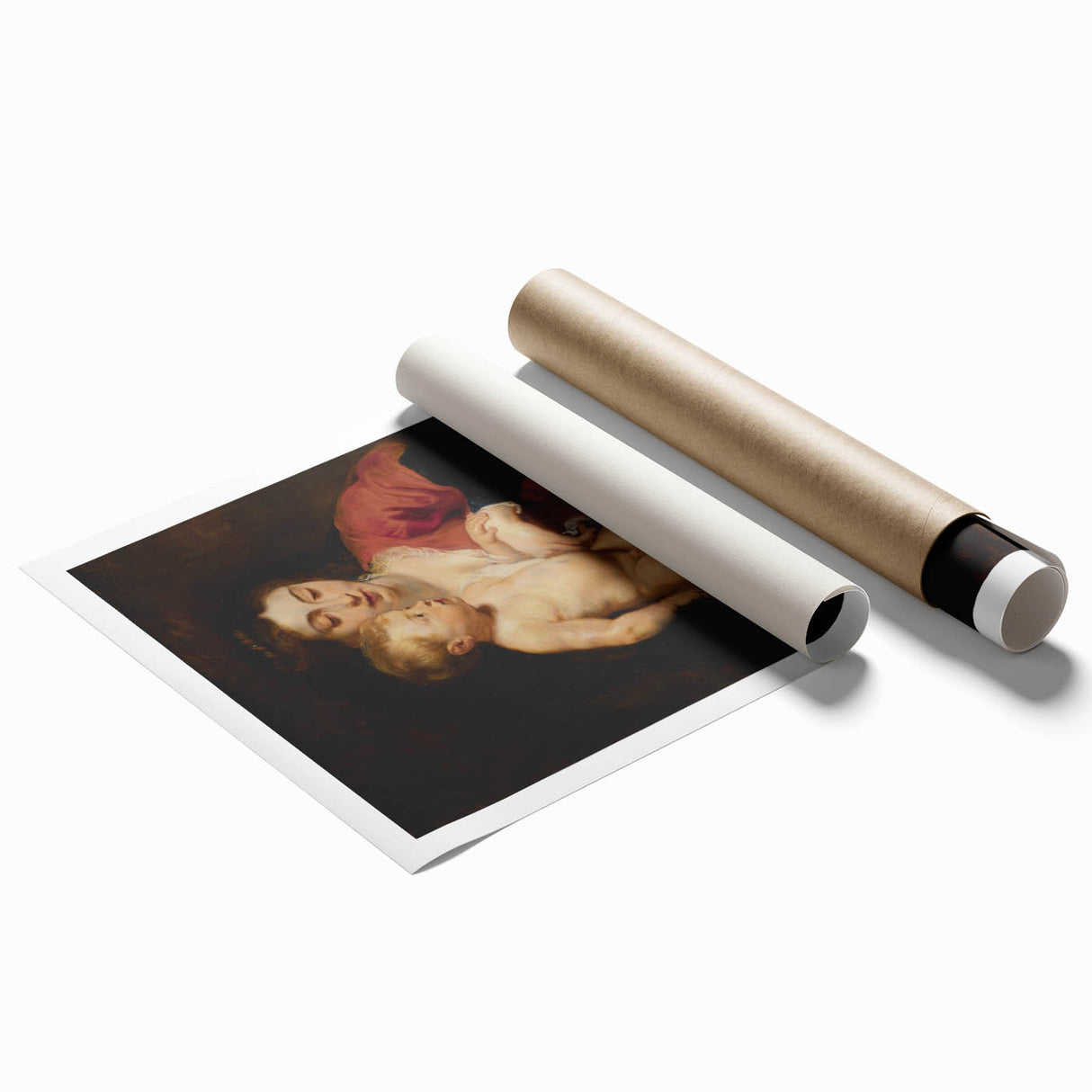 Baroque Art Madonna and Child Portrait - Classic Religious Art