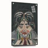 Expressionist Art - Abstract Head Portrait in Vibrant Modern Style