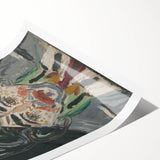 Expressionist Art - Abstract Head Portrait in Vibrant Modern Style