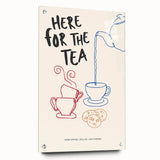 Large abstract wall art on acrylic glass featuring vibrant multicolor swirls, ideal for dining room decor.