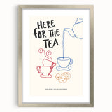 Abstract textured art print in muted earth tones, framed with a silver mat, ideal for bedroom wall decor.