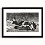 Édouard Manet's Dead Toreador - Dramatic Black and White Art Print