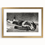Édouard Manet's Dead Toreador - Dramatic Black and White Art Print