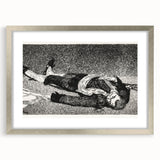 Édouard Manet's Dead Toreador - Dramatic Black and White Art Print