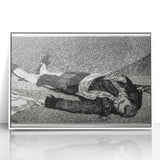 Édouard Manet's Dead Toreador - Dramatic Black and White Art Print