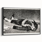 Édouard Manet's Dead Toreador - Dramatic Black and White Art Print
