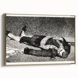 Édouard Manet's Dead Toreador - Dramatic Black and White Art Print