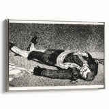 Édouard Manet's Dead Toreador - Dramatic Black and White Art Print